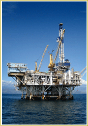 Offshore oil rig drilling platform